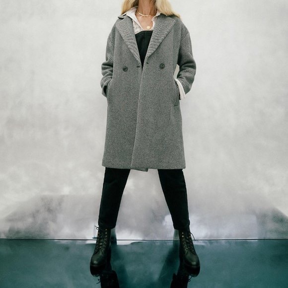 Madewell Averdon Coat in Herringbone Insuluxe Fabric - Picture 8 of 8